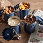 Airtight 22oz Stainless Steel Coffee Canister with Scoop