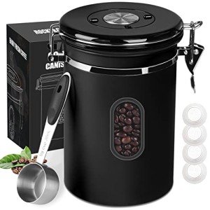 Airtight 1800ML Coffee Canister with Date Tracker