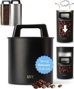 KIVY Airtight Vacuum Coffee Canister - Push Lid