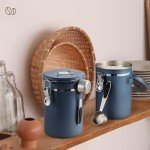 Airtight 22oz Stainless Steel Coffee Canister with Scoop