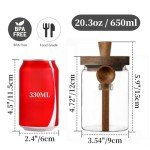 Glass Coffee Jar with Wooden Lid and Spoon