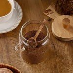 Glass Coffee Jar with Wooden Lid and Spoon
