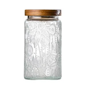 Vintage Glass Storage Jar for Coffee & More
