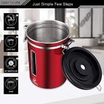 JENNIMER Large Stainless Steel Coffee Canister