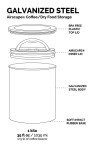 Airscape Kilo Coffee Storage Canister - Matte White