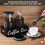Airtight Black Glass Coffee Canister Set, 50oz