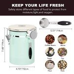 Airtight Stainless Steel Coffee Canister with Scoop