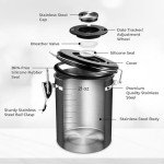 Airtight Coffee Canister with Scoop and Tracker