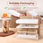 ComSaf Glass Coffee Canister Set with Scoop