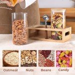 ComSaf Glass Coffee Canister Set with Scoop