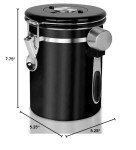 Airtight Coffee Canister with Scoop and Tracker