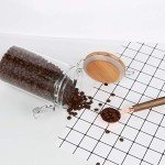 Airtight Glass Coffee Bean Storage Jar with Spoon