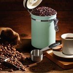 Airtight Stainless Steel Coffee Canister with Scoop