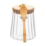 Airtight Glass Coffee Canister with Spoon