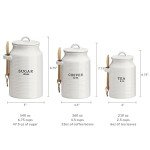 Rustic Ceramic Canister Set for Coffee, Tea, Sugar