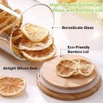 Bamboo Lid Glass Storage Jar, 27 OZ