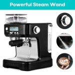 Espresso Machine with Grinder and Milk Frother