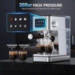 Compact 20 Bar Espresso Machine with Milk Frother