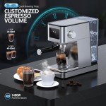 Compact 20 Bar Espresso Machine with Milk Frother