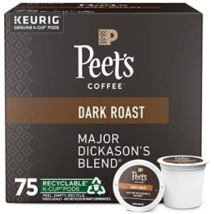 Peet's Coffee Dark Roast K-Cup Pods - 75 Count