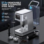 Compact 20 Bar Espresso Machine with Milk Frother
