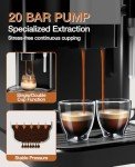 20 Bar Espresso Machine with Grinder and Frother