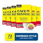 Café Bustelo Espresso Dark Roast K-Cup Pods, 72 Count