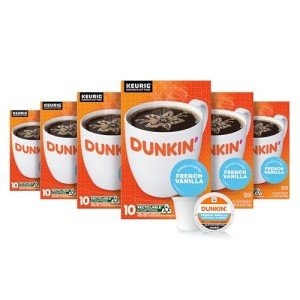 Dunkin' French Vanilla Coffee K-Cup Pods, 60 Count