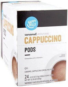 Happy Belly Caramel Cappuccino Coffee Pods, 24 Count