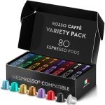 Rosso Caffè Espresso Pods for Nespresso - 80 Pack