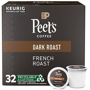 Peet's French Roast Dark Roast K-Cup Pods - 32 Count