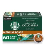 Starbucks Colombia Medium Roast K-Cup Pods - 60 Count