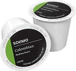 Solimo Colombian Medium Roast Coffee Pods, 24 Count