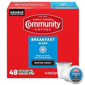 Community Coffee Breakfast Blend K-Cup Pods, 48 Count