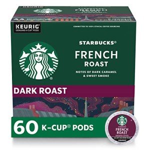 Starbucks French Roast Dark Roast K-Cups, 60 Pods