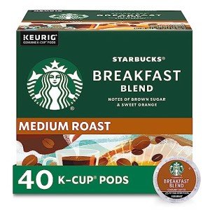Starbucks Breakfast Blend K-Cup Coffee Pods, 40 Count