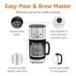 12-Cup Drip Coffee Maker with Reusable Filter