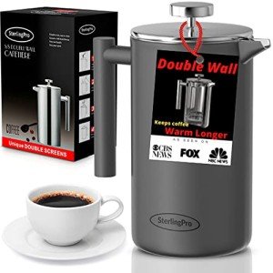 SterlingPro Double-Walled French Press Coffee Maker