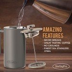 SterlingPro Double-Walled French Press Coffee Maker
