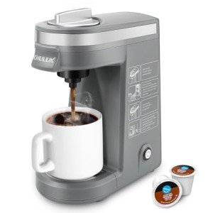 CHULUX Mini Coffee Maker for K-Cups, Gray