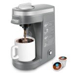CHULUX Mini Coffee Maker for K-Cups, Gray
