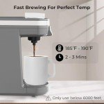 CHULUX Mini Coffee Maker for K-Cups, Gray