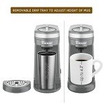 CHULUX Mini Coffee Maker for K-Cups, Gray