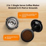 Horavie Mini Single Serve Coffee Maker - Black
