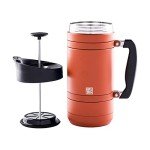 BruTrek BaseCamp Coffee Press - 48oz Insulated Steel