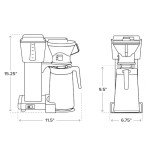 Technivorm Moccamaster 40 oz Coffee Brewer - Silver