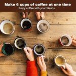 Manual 6-Cup Espresso Maker for Home Use