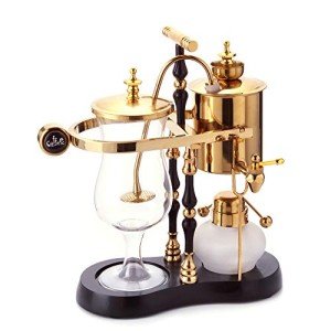 Elegant Belgian Syphon Coffee Maker in Black & Gold