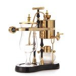 Elegant Belgian Syphon Coffee Maker in Black & Gold