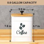 Airtight 40 oz Coffee Canister for Freshness